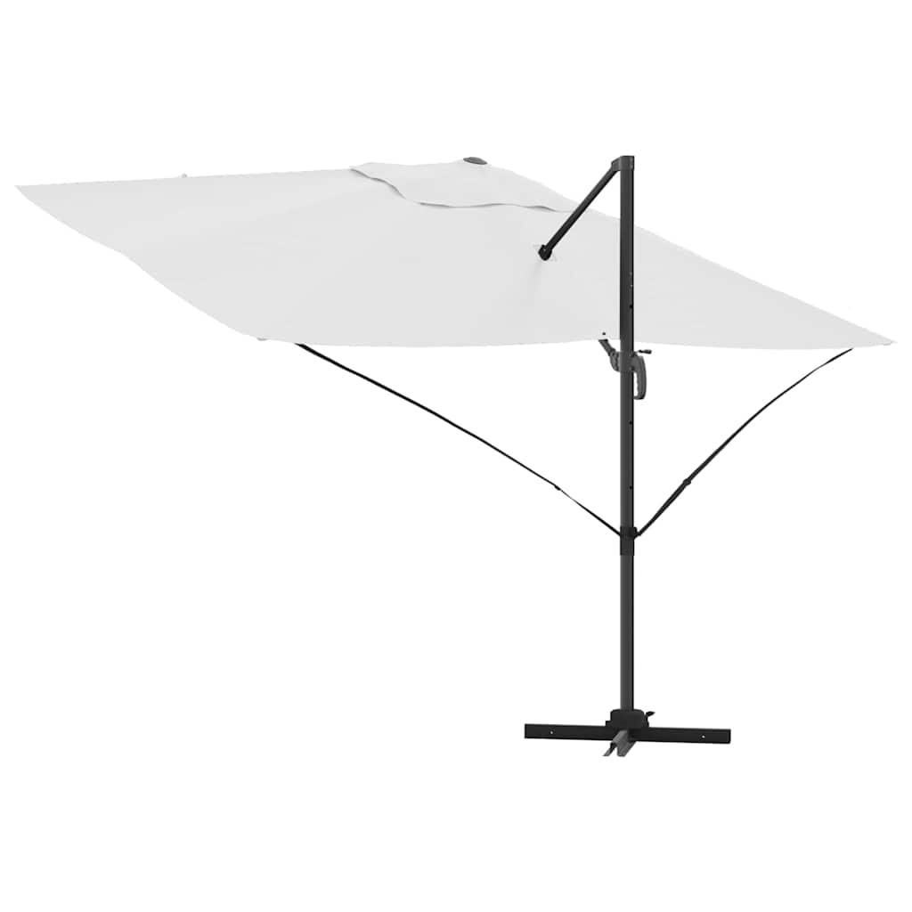 vidaXL Parasol Sand 351 x 250 x 260 cm Polyester and Aluminium