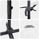vidaXL Parasol Sand 351 x 250 x 260 cm Polyester and Aluminium