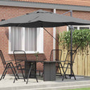 vidaXL Parasol Sand 351 x 250 x 260 cm Polyester and Aluminium