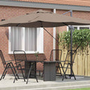 vidaXL Parasol Sand 351 x 250 x 260 cm Polyester and Aluminium