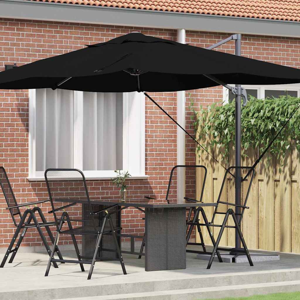vidaXL Parasol Sand 351 x 250 x 260 cm Polyester and Aluminium