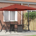 vidaXL Parasol Sand 351 x 250 x 260 cm Polyester and Aluminium