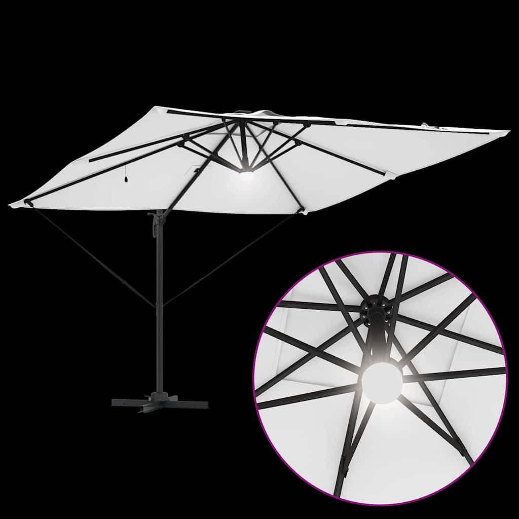 vidaXL Roma Parasol Beige 286 x 284 x 270 cm Aluminium en Polyester