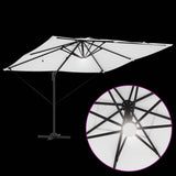 vidaXL Roma Parasol Beige 286 x 284 x 270 cm Aluminium en Polyester