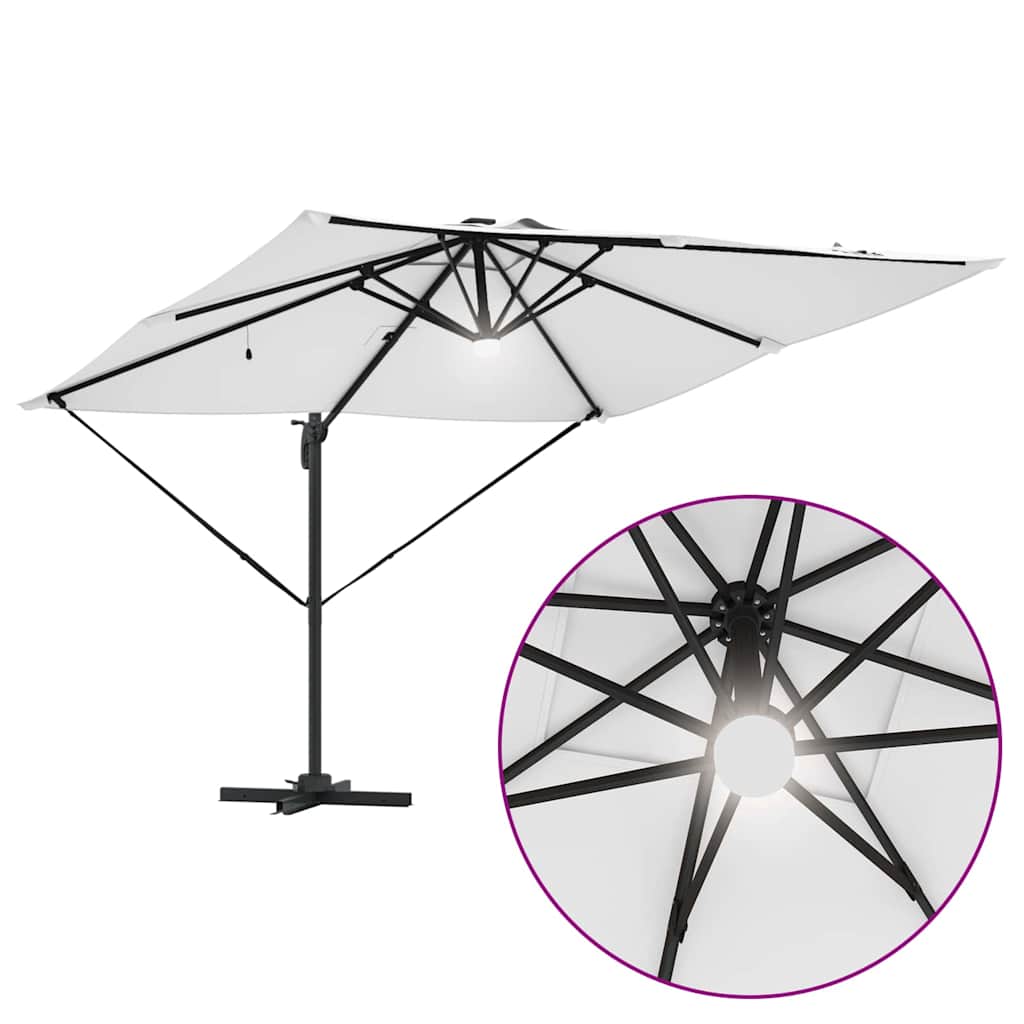 vidaXL Roma Parasol Beige 286 x 284 x 270 cm Aluminium en Polyester