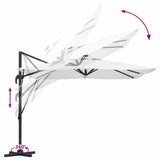 vidaXL Roma Parasol Beige 286 x 284 x 270 cm Aluminium en Polyester