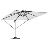 vidaXL Roma Parasol Beige 286 x 284 x 270 cm Aluminium en Polyester