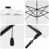 vidaXL Roma Parasol Beige 286 x 284 x 270 cm Aluminium en Polyester