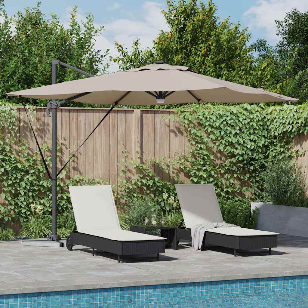 vidaXL Roma Parasol Beige 286 x 284 x 270 cm Aluminium en Polyester