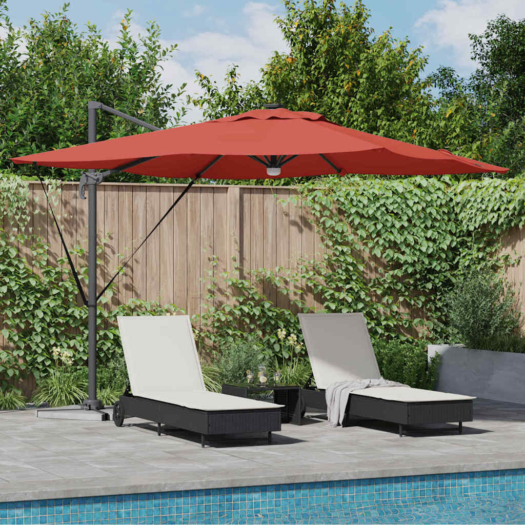 vidaXL Roma Parasol Beige 286 x 284 x 270 cm Aluminium en Polyester