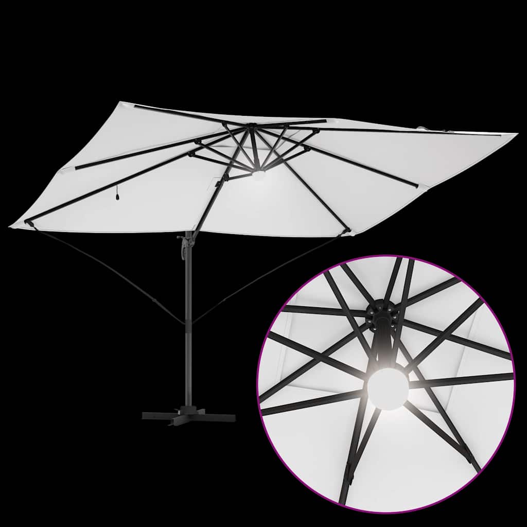 vidaXL Parasol Zand 351 x 250 x 253 cm Polyester en Aluminium