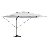vidaXL Parasol Zand 351 x 250 x 253 cm Polyester en Aluminium