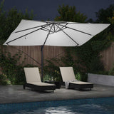vidaXL Parasol Zand 351 x 250 x 253 cm Polyester en Aluminium