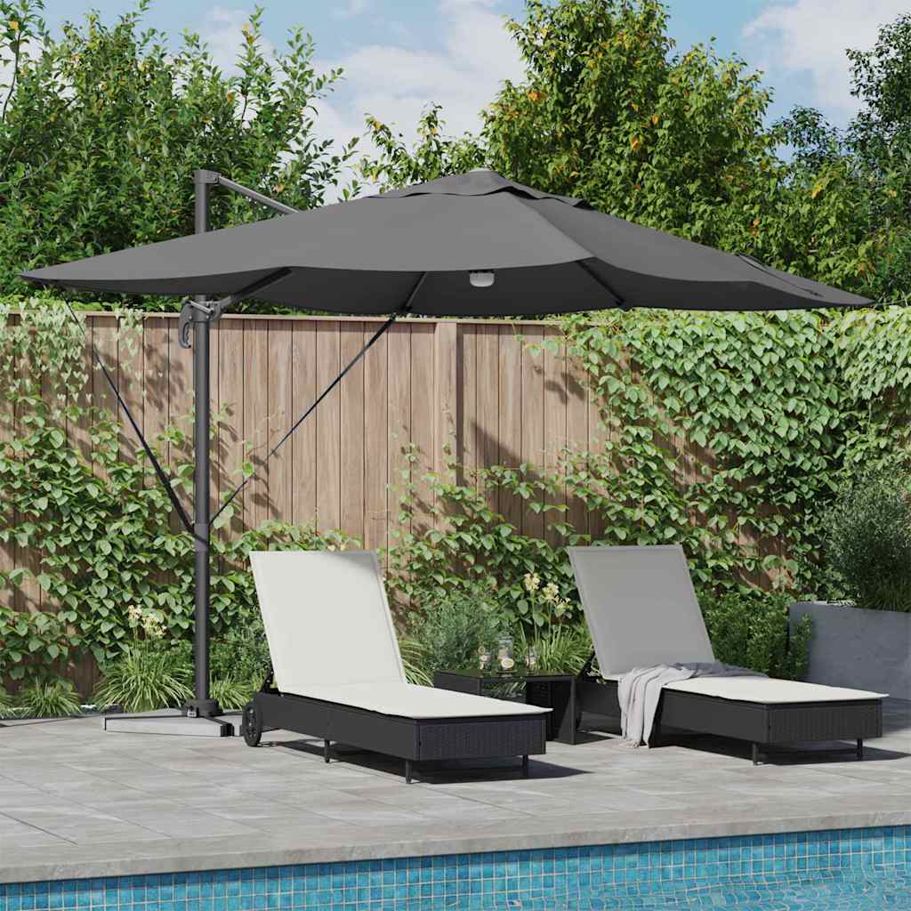 vidaXL Parasol Zand 351 x 250 x 253 cm Polyester en Aluminium