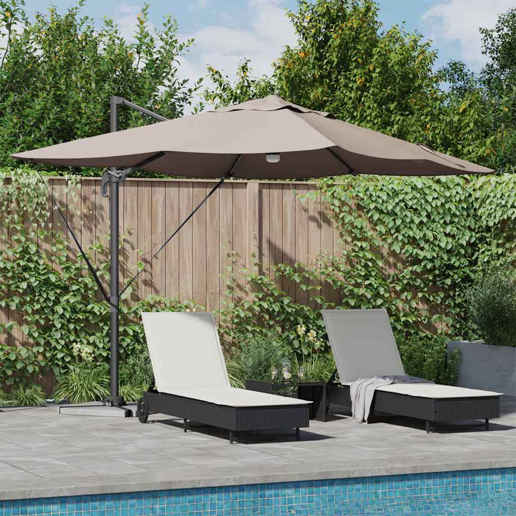 vidaXL Parasol Zand 351 x 250 x 253 cm Polyester en Aluminium