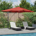 vidaXL Parasol Zand 351 x 250 x 253 cm Polyester en Aluminium