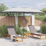 vidaXL Tuinparasol Zand 370 x 197 x 239 cm Polyester en Aluminium