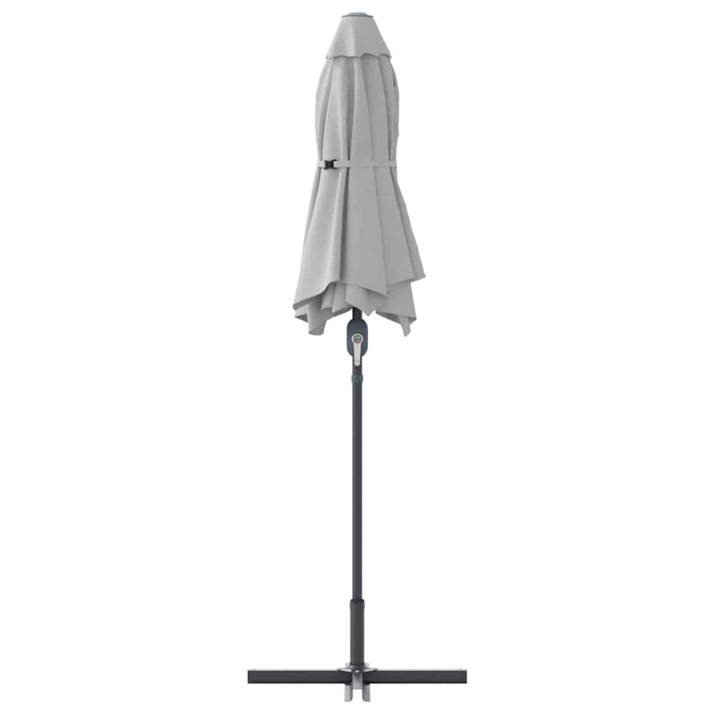 vidaXL Tuinparasol Zand 370 x 197 x 239 cm Polyester en Aluminium