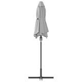 vidaXL Tuinparasol Zand 370 x 197 x 239 cm Polyester en Aluminium