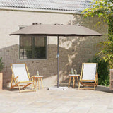 vidaXL Tuinparasol Zand 370 x 197 x 239 cm Polyester en Aluminium