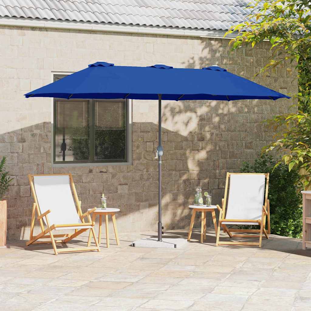 vidaXL Tuinparasol Zand 370 x 197 x 239 cm Polyester en Aluminium