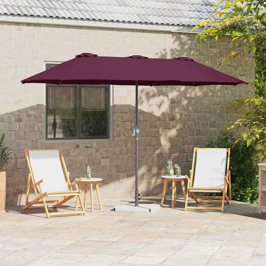 vidaXL Tuinparasol Zand 370 x 197 x 239 cm Polyester en Aluminium