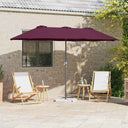 vidaXL Tuinparasol Zand 370 x 197 x 239 cm Polyester en Aluminium