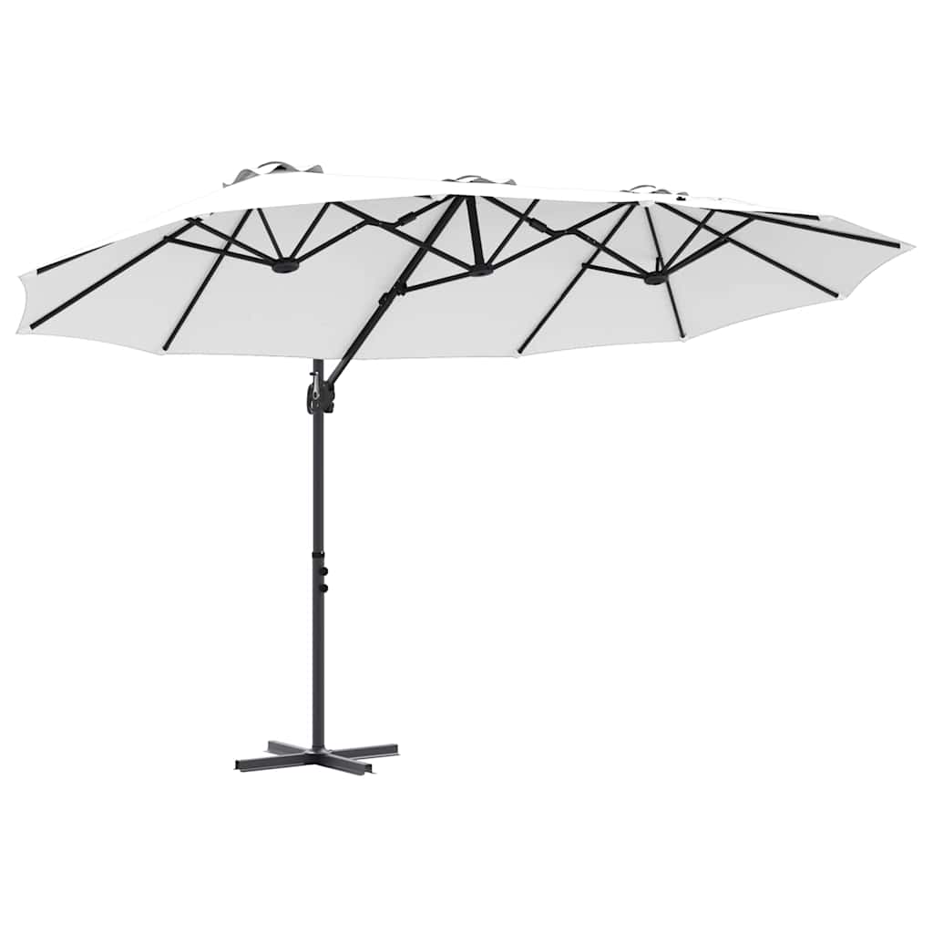 vidaXL Parasol Zand 372 x 198 x 243 cm Polyester en Aluminium