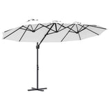 vidaXL Parasol Zand 372 x 198 x 243 cm Polyester en Aluminium