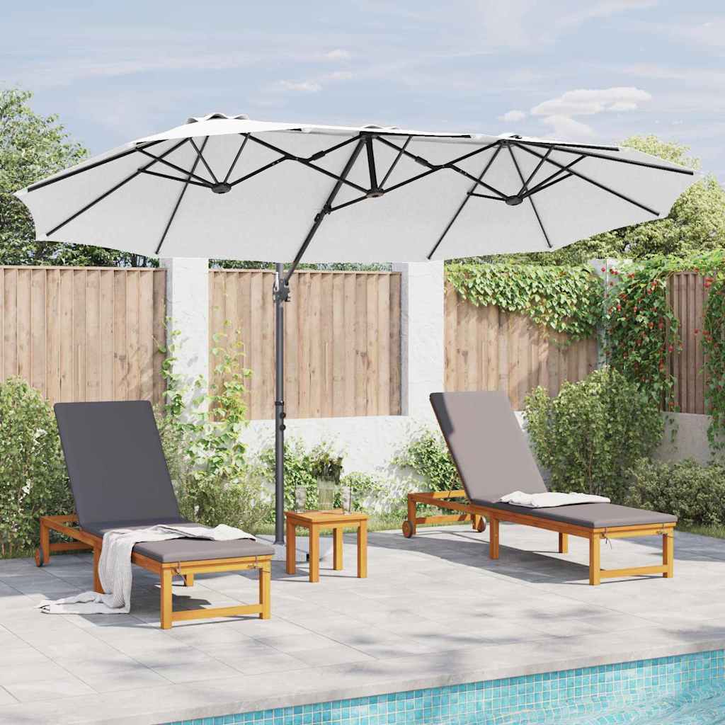 vidaXL Parasol Zand 372 x 198 x 243 cm Polyester en Aluminium
