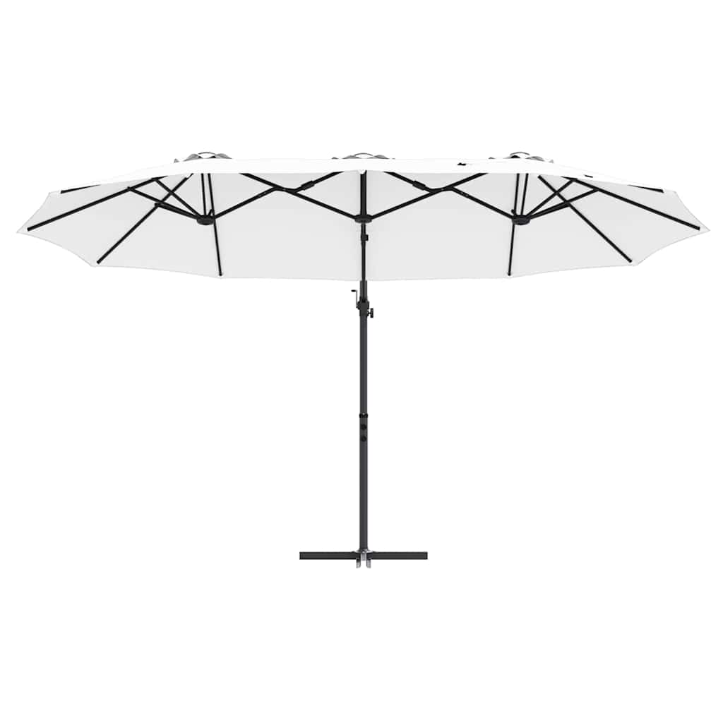 vidaXL Parasol Zand 372 x 198 x 243 cm Polyester en Aluminium