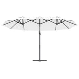 vidaXL Parasol Zand 372 x 198 x 243 cm Polyester en Aluminium