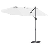 vidaXL Parasol Zand 372 x 198 x 243 cm Polyester en Aluminium