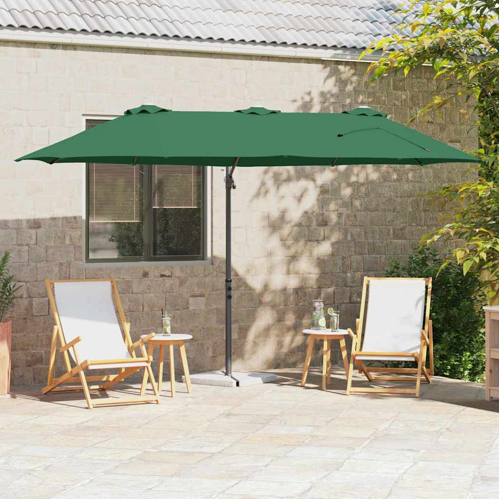vidaXL Parasol Zand 372 x 198 x 243 cm Polyester en Aluminium