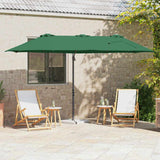 vidaXL Parasol Zand 372 x 198 x 243 cm Polyester en Aluminium