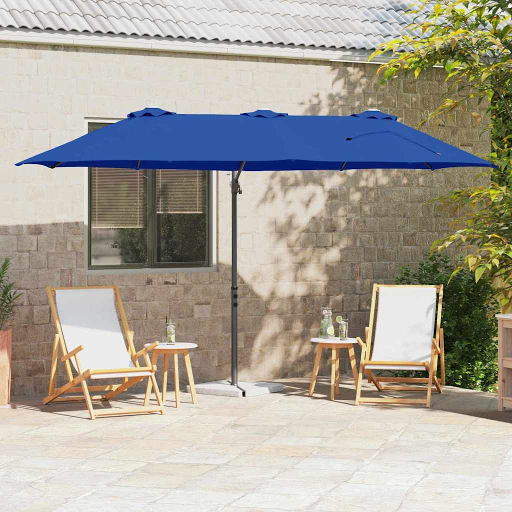 vidaXL Parasol Zand 372 x 198 x 243 cm Polyester en Aluminium