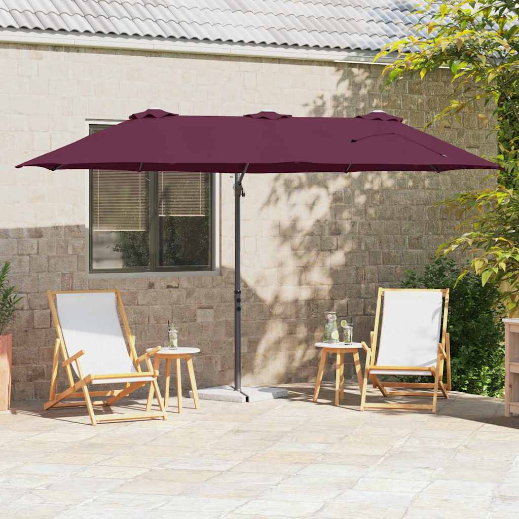 vidaXL Parasol Zand 372 x 198 x 243 cm Polyester en Aluminium