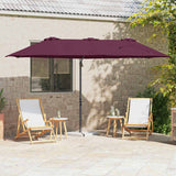 vidaXL Parasol Zand 372 x 198 x 243 cm Polyester en Aluminium
