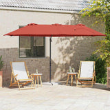 vidaXL Parasol Zand 372 x 198 x 243 cm Polyester en Aluminium
