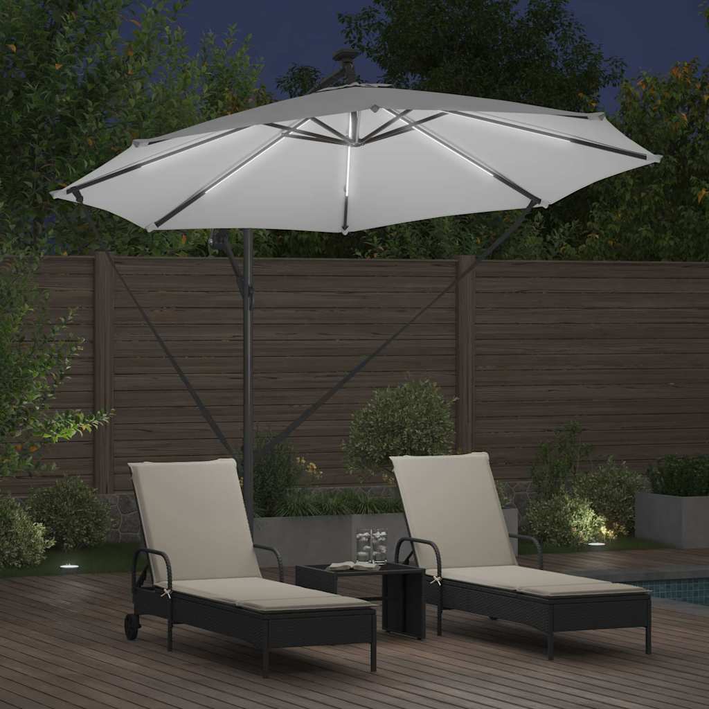 vidaXL Parasol Zand 294 x 294 x 248 cm Polyester en Aluminium