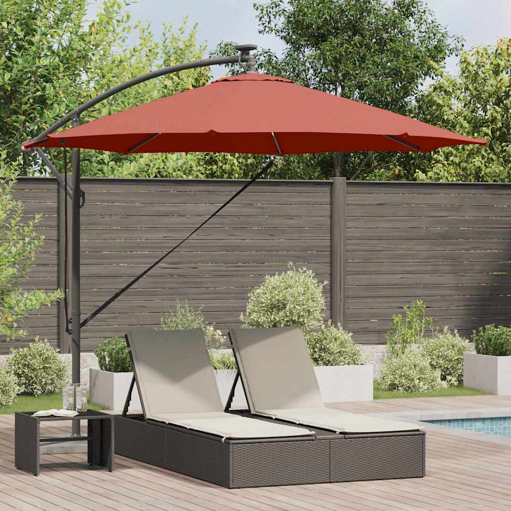 vidaXL Parasol Zand 294 x 294 x 248 cm Polyester en Aluminium