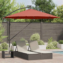 vidaXL Parasol Zand 294 x 294 x 248 cm Polyester en Aluminium
