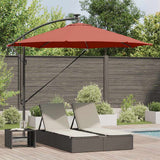 vidaXL Parasol Zand 294 x 294 x 248 cm Polyester en Aluminium