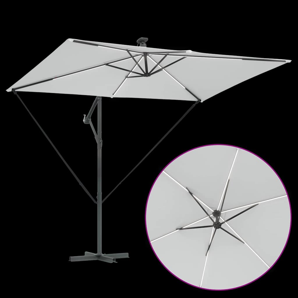 vidaXL Parasol Sand 294 x 200 x 270 cm Polyester and Aluminium