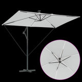 vidaXL Parasol Sand 294 x 200 x 270 cm Polyester and Aluminium