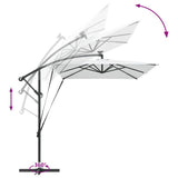 vidaXL Parasol Sand 294 x 200 x 270 cm Polyester and Aluminium