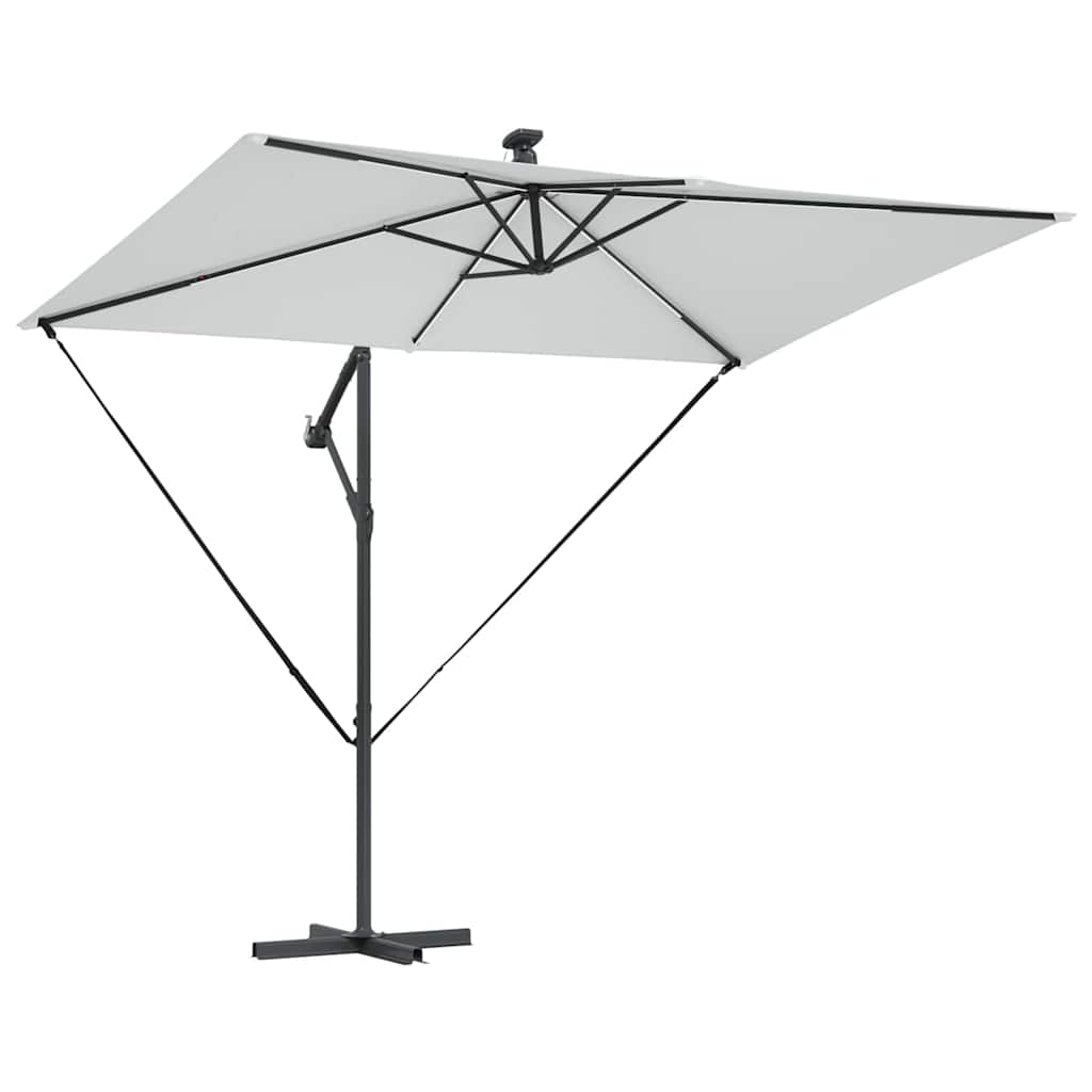 vidaXL Parasol Sand 294 x 200 x 270 cm Polyester and Aluminium