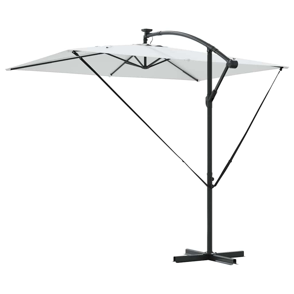 vidaXL Parasol Sand 294 x 200 x 270 cm Polyester and Aluminium