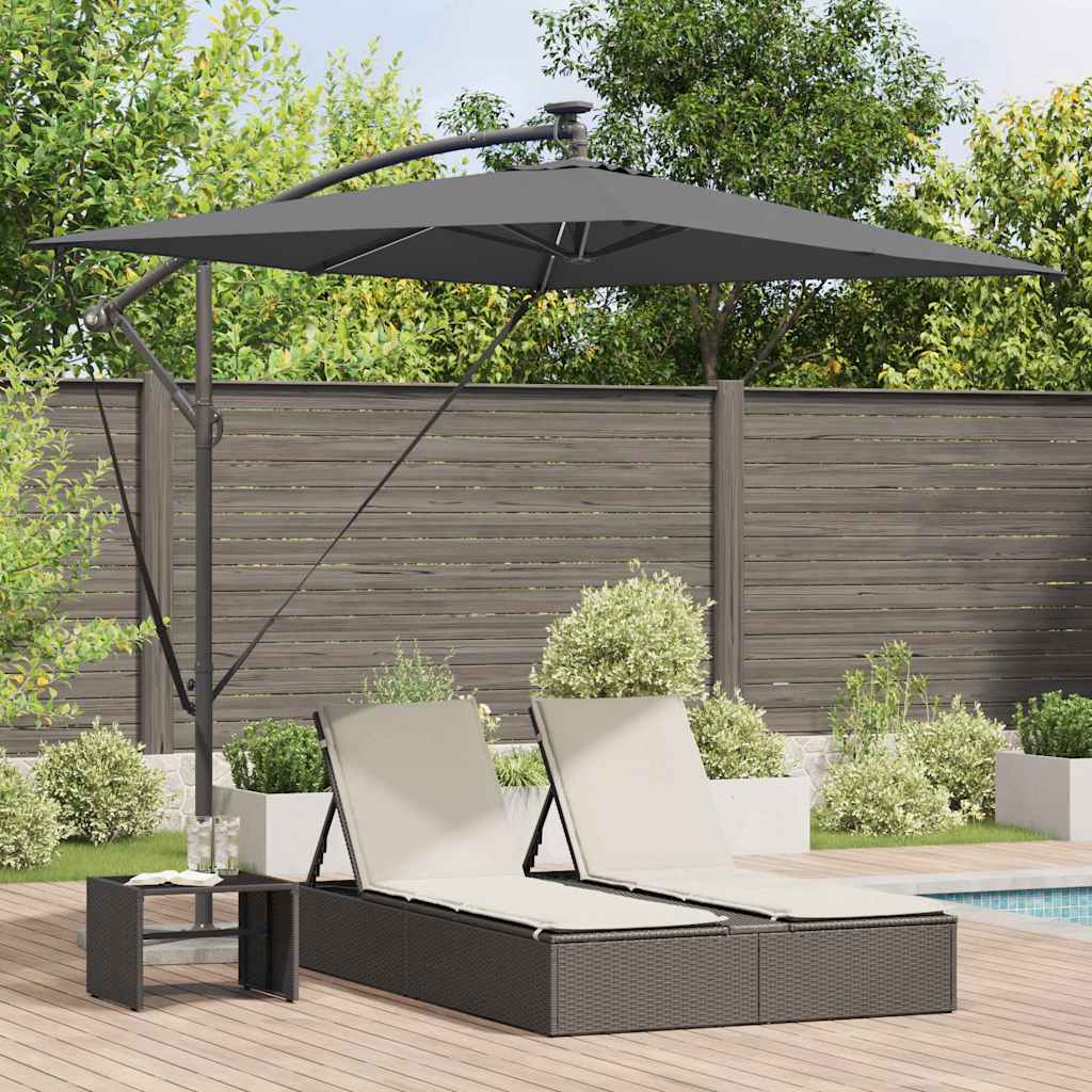 vidaXL Parasol Sand 294 x 200 x 270 cm Polyester and Aluminium