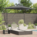 vidaXL Parasol Sand 294 x 200 x 270 cm Polyester and Aluminium